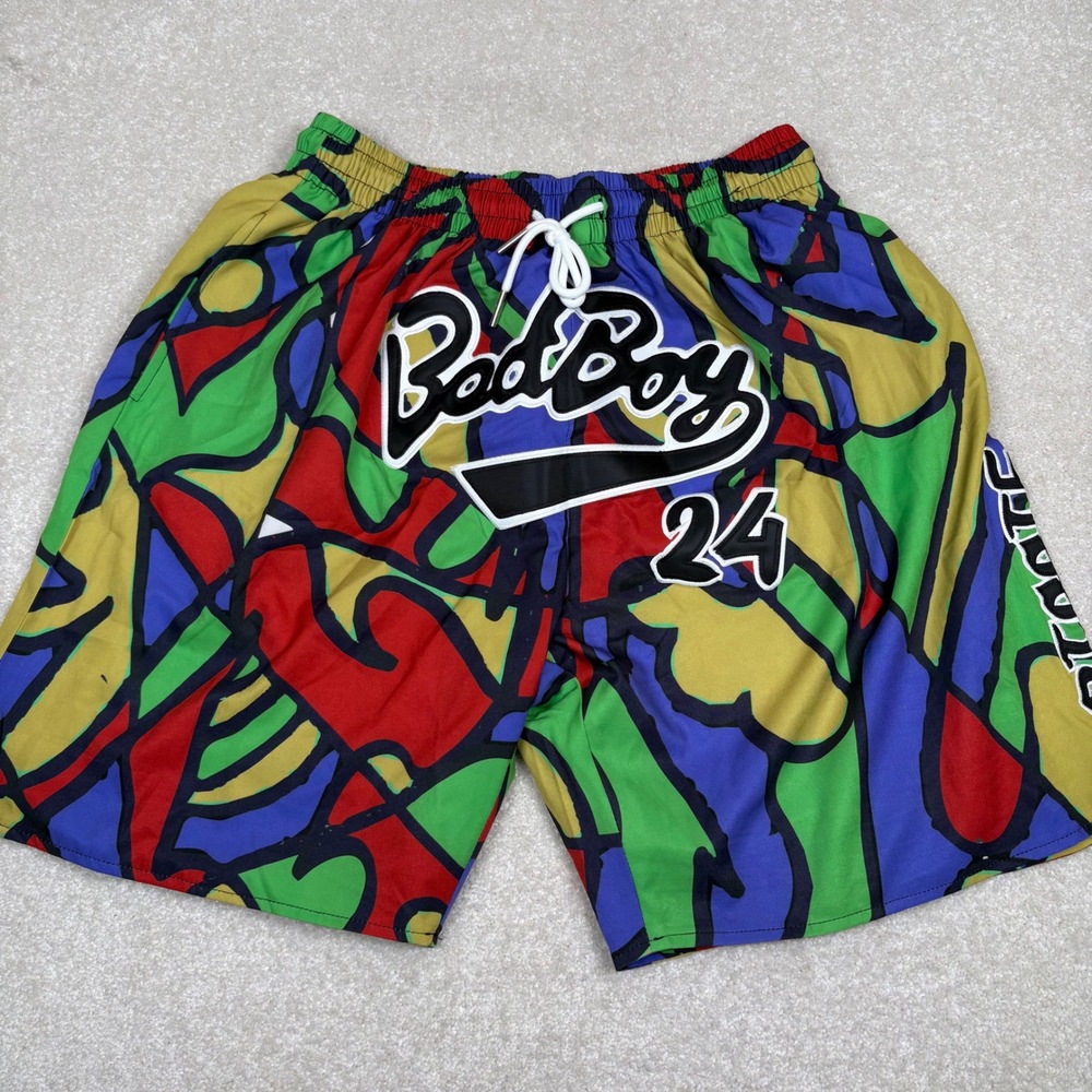Headgear Classics Bad Boy 24 Biggie Smalls Mesh Basketball Shorts Multicolor L